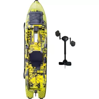 Caiaque De Pesca Dourado Com Pedal Smart - Caiaker Cor Verde Camuflado