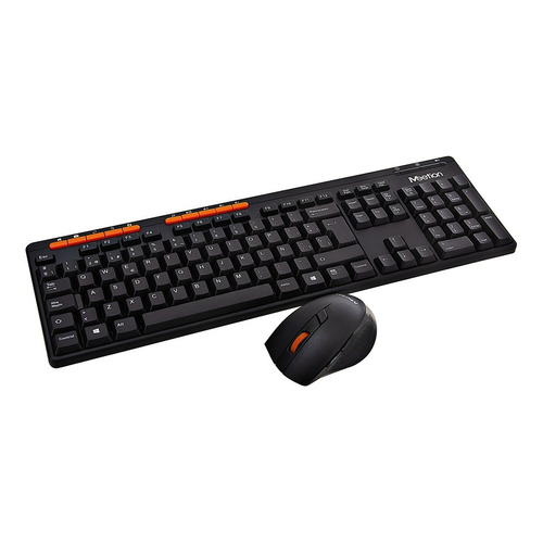 Combo Teclado Y Mouse Inalambrico Meetion Mt-4100 Multimedia Color del mouse Negro Color del teclado Negro