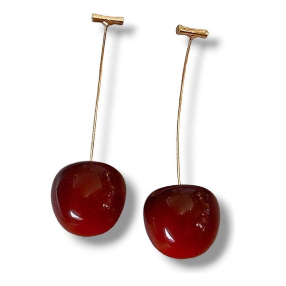 Aretes Caravanas Minimalistas Cereza Cherry