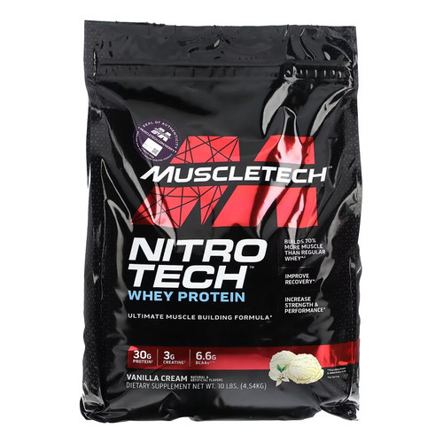 Proteina Nitro Tech Whey Protein Performance Series 10 Lbs Sabor Vainilla