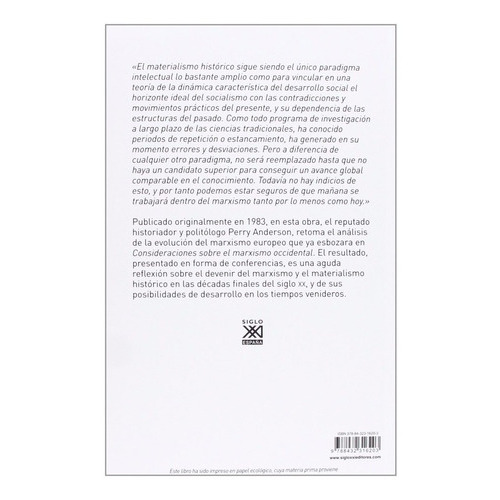 Tras Las Huellas Materialismo, De Perry Anderson. Editorial Siglo Xxi España, Tapa Blanda En Español