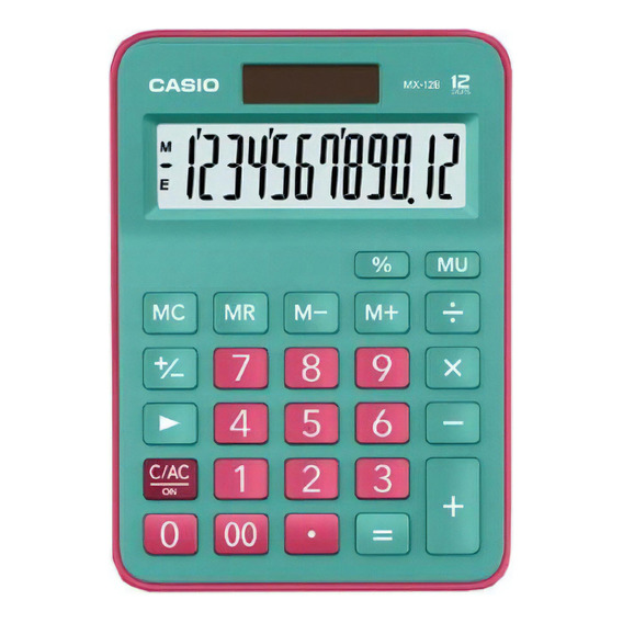 Calculadora de escritorio verde de 12 dígitos MX-12b-GNRD - Casio