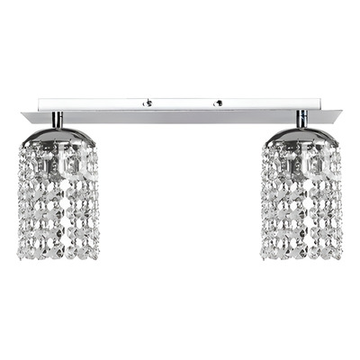 Araña Plafon Cairel Cromado Lineal Lyon 2 Luces Deco Moderno Cromo