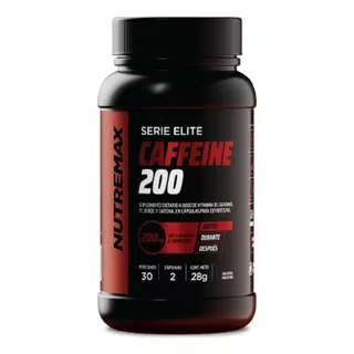 Caffeine 200 Cafeina Nutremax Serie Elite 30 Serv Sabor 60 Capsulas