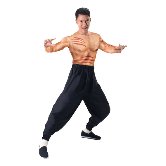 Pantalon Negro Gimnasia Kung Fu  Tai Chi Wushu Con Puños