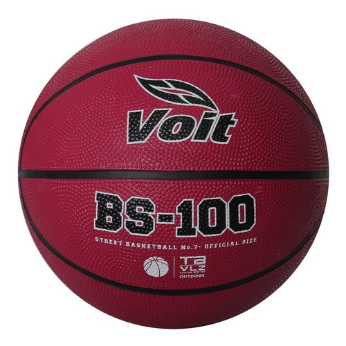 Balón Basquetbol Voit Bs 100 Hule Naranja No. 7 Color Cafe con franjas negras