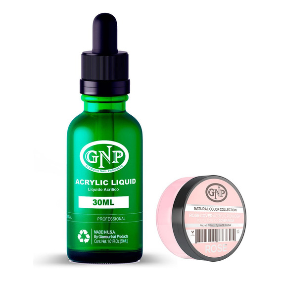 Cover Gnp Rose 7gr. + Líquido Acrílico Gnp 30ml