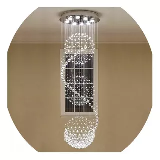 Lustre Cristal Legitimo 3 Globos Base 60cm De 2,5 A 3 Metros