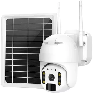 Camara Seguridad Domo Movimiento  Wifi Con Panel Solar