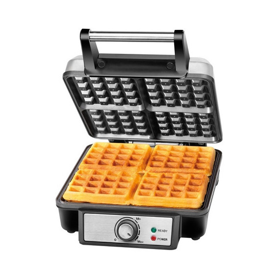 Wafflera De 4 Rebanadas Chefman Rj04-4p-v2-mx Plata Y Negro