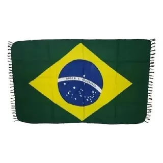 Canga De Praia Em Viscose Bandeira Brasil Melhor Qualidade