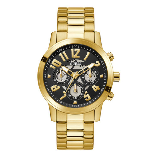 Reloj Deportivo Hombre Marca Guess Color De La Correa Dorado