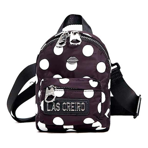 Morral Las Oreiro Negro 16 X 13 Moda Mujer Diseño De La Tela Liso