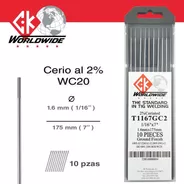 Ck Wc20 - Electrodo Tunsgteno Tig Cerio 2% | 1.6mm 1/16