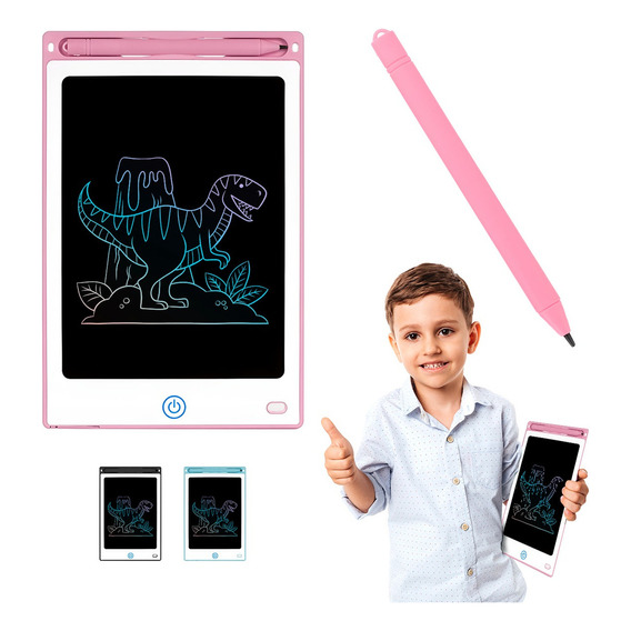 Pizarrón Magico Tablet Juguete Para Niño Dibujo 12 Pulgadas Color Rosa