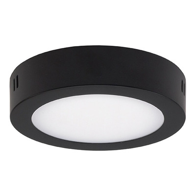 Plafon Led 6w Redondo Negro Moderno Calidad Luz Desing 