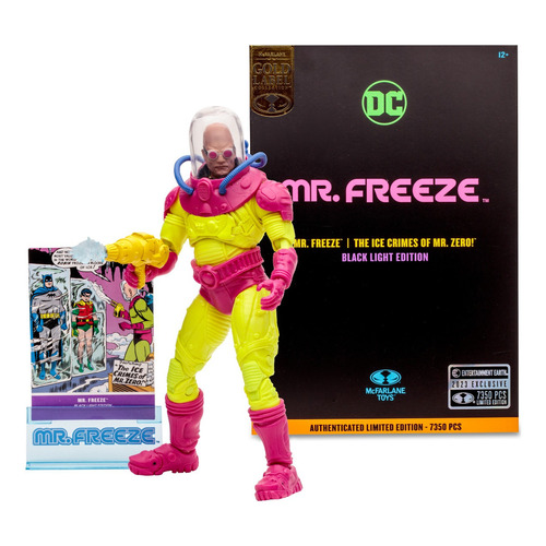Mcfarlane Figura 7  Mr. Freeze (black Light)(gold Label)