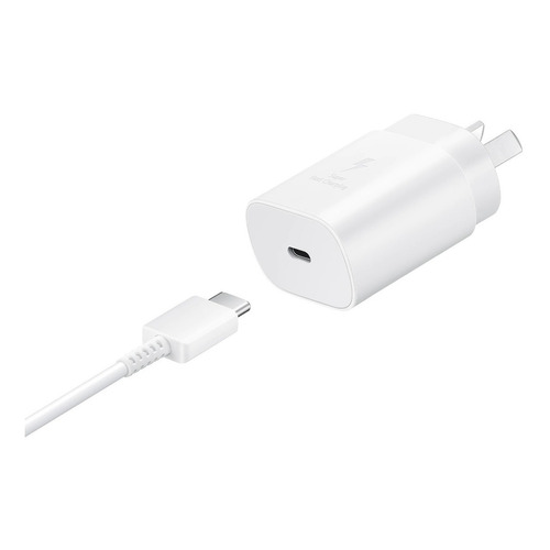 Samsung Adaptador Viaje Carga Rápida Cable Tipo C 15w Blanco