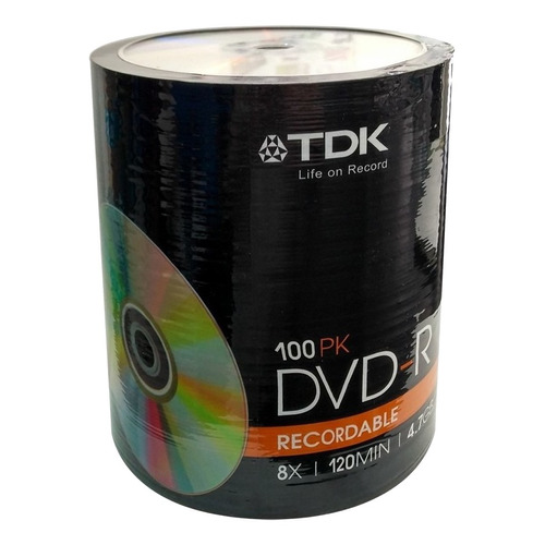 Disco virgen DVD-R TDK de 8x por 100 unidades