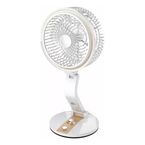 Ventilador de mesa Genérica Ventilador Plegable Recargable Con Luz Led De Escritorio dorado, 18 cm de diámetro 110 V/220 V