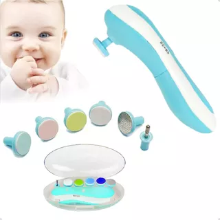 Lixador Cortador Unha Bebê Recém Nascido Elétrico Silencioso Cor Azul