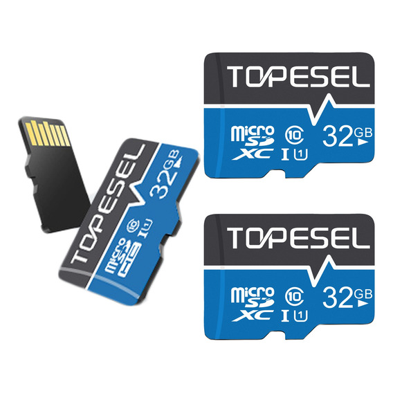 Tarjeta De Memoria Topesel Micro Sd De 32 Gb, 3 Piezas