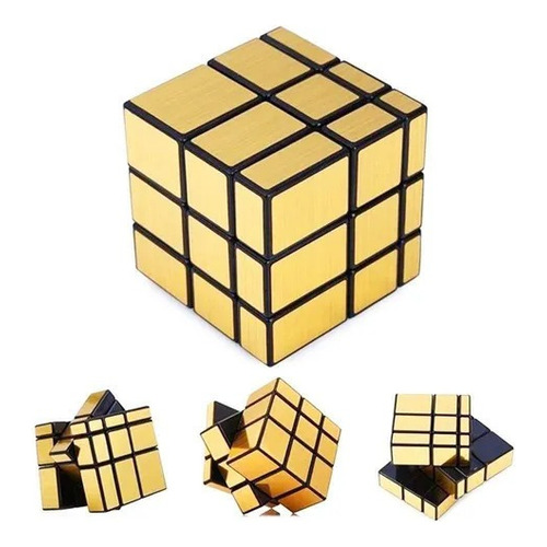 Cubo 3x3x3 Dorado Luminoso Y Rápido