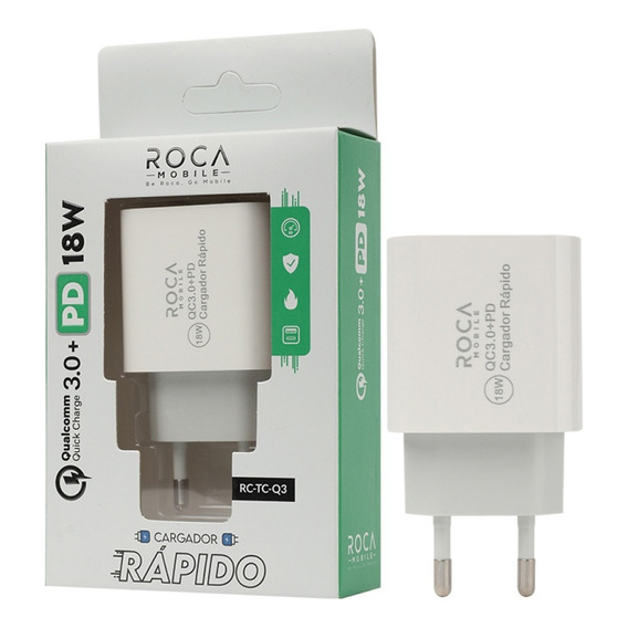 Cargador Rápido Roca 18w Usb Quick Charge 3.0 Sin Cable Nnet