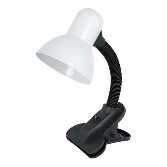 Lámpara Escritorio Con Clip Cuello Flexible + Bombillo Led