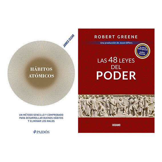 Hábitos Atómicos + Las 48 Leyes Del Poder/ Libros Nuevos