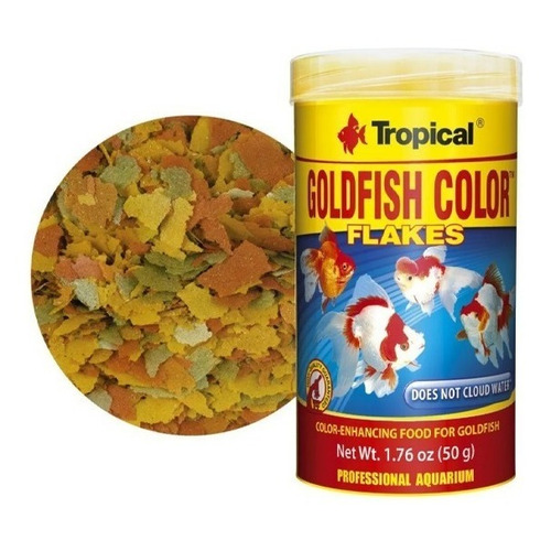 Tropical Goldfish Color Flakes 500ml Peces Agua Fria