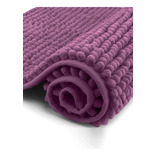 Tapete Baño Ultra Suave Absorbente 45x70 Cm Color Morado Liso