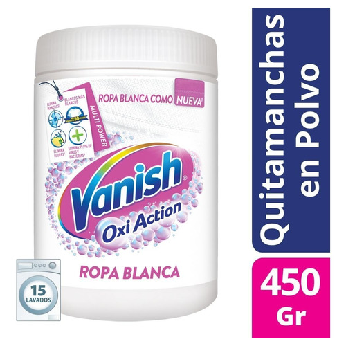 Quitamanchas En Polvo & Blanqueador Oxi Action Vanish 450 Formula Blanco