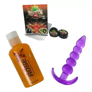 Lubricante Dilatador Anal + Plug Anal + Crema Anal Cannabis