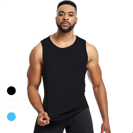 3 Camisillas Playera Sin Mangas Hombre Mangas Fitness 