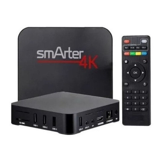 Convertidor Tv smart  Box Kanji Smarter 4k Plus 4k 2gb Ram 16 Gb Rom Usb Hdmi Color Negro