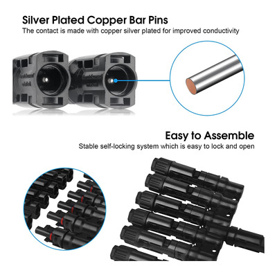 Conector De Rama De 6 A 1 T Conectores De Panel Solar A...