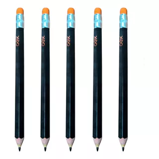 Lapiseira Lápis 0.5 Borracha Material Escolar Aula - 5 Unid
