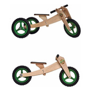 Kit Bicicleta / Triciclo 1 A 5 Anos Woodbike 3 Em 1 Inmetro