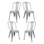 Sillas Tolix X4 C - Desillas Estructura de la silla Tono Gris Plata Perlado