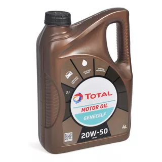 Aceite Total Motor Oil Genecelf 20w50 Mineral 4 Litros