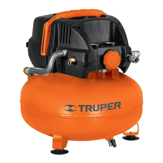 Compresor De Aire 24 Lts Libre Aceite Pretul Comp-24s Color Naranja Fase eléctrica Monofásica Frecuencia 60 Hz 127V