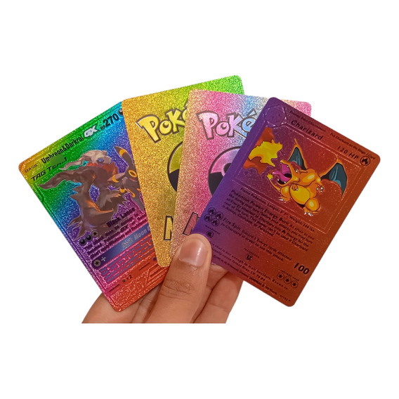 30 Cartas Pokémon Arcoíris/multicolor O 30 Cartas Pokémon 3d