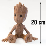 Boneco Baby Groot 3d (guardiões Galáxias) Cabeça Movel 20cm
