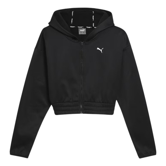 Chamarra Puma Strong Woman Mujer Cropped Hoodie Con Zipper