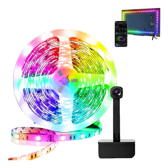  Linkon Tira Cinta Luces Led Rgb Para Tv Bluetooth Maxwell + Camara