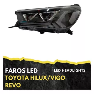 Faro Led Hilux Revo Led Headlight Drl Luz Dinámica