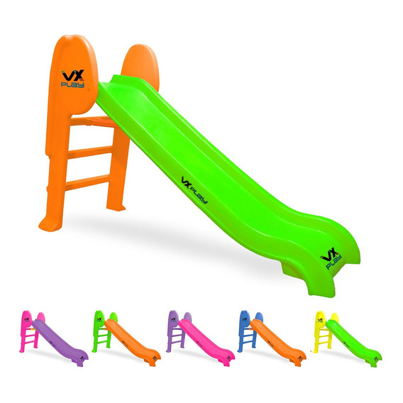 - Tobogan Infantil Vxplay Plástico Plegable 3 Escalones