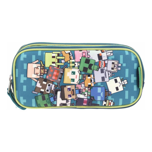 Lapicera Estuche Escolar Chenson Minecraft Mc65591-g Chibiz Color Verde MC65630-G