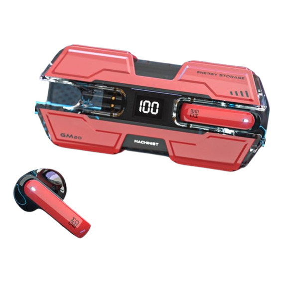 Auriculares Bluetooth 5.0 Gamer Rf-gm20 Baja Latencia Rojo